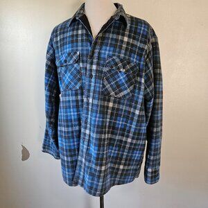 Vintage 80s Sears Fieldmaster Quilted Flannel 2XL Tall